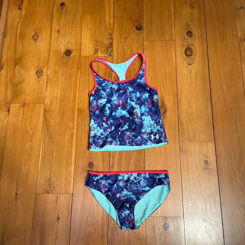 Two piece. Under armor reversible top swimsuit